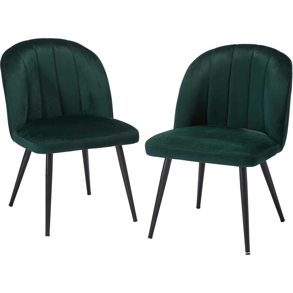 Orla Set of 2 Green Dining Chair Image 4
