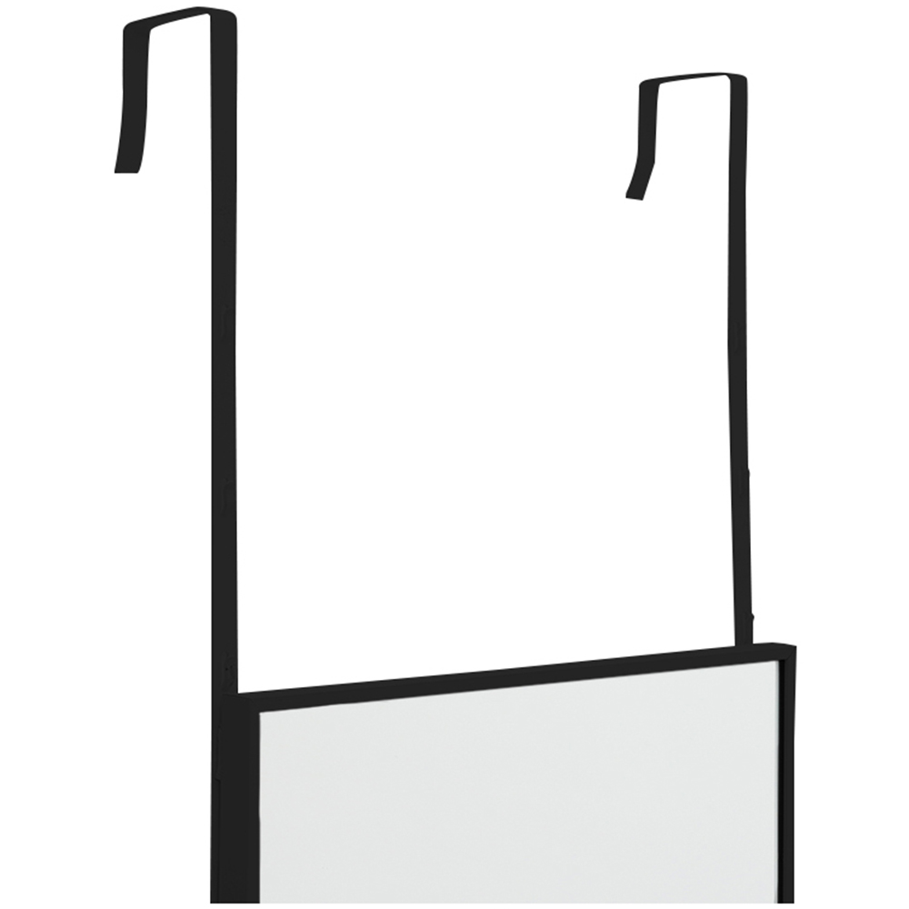 Living and Home Black Frame Over Door Full Length Mirror 28 x 118cm Image 3
