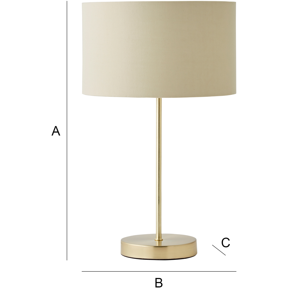 ValueLights Charlie Metallic and Natural Shade Gold Table Lamp and Bulb Image 8
