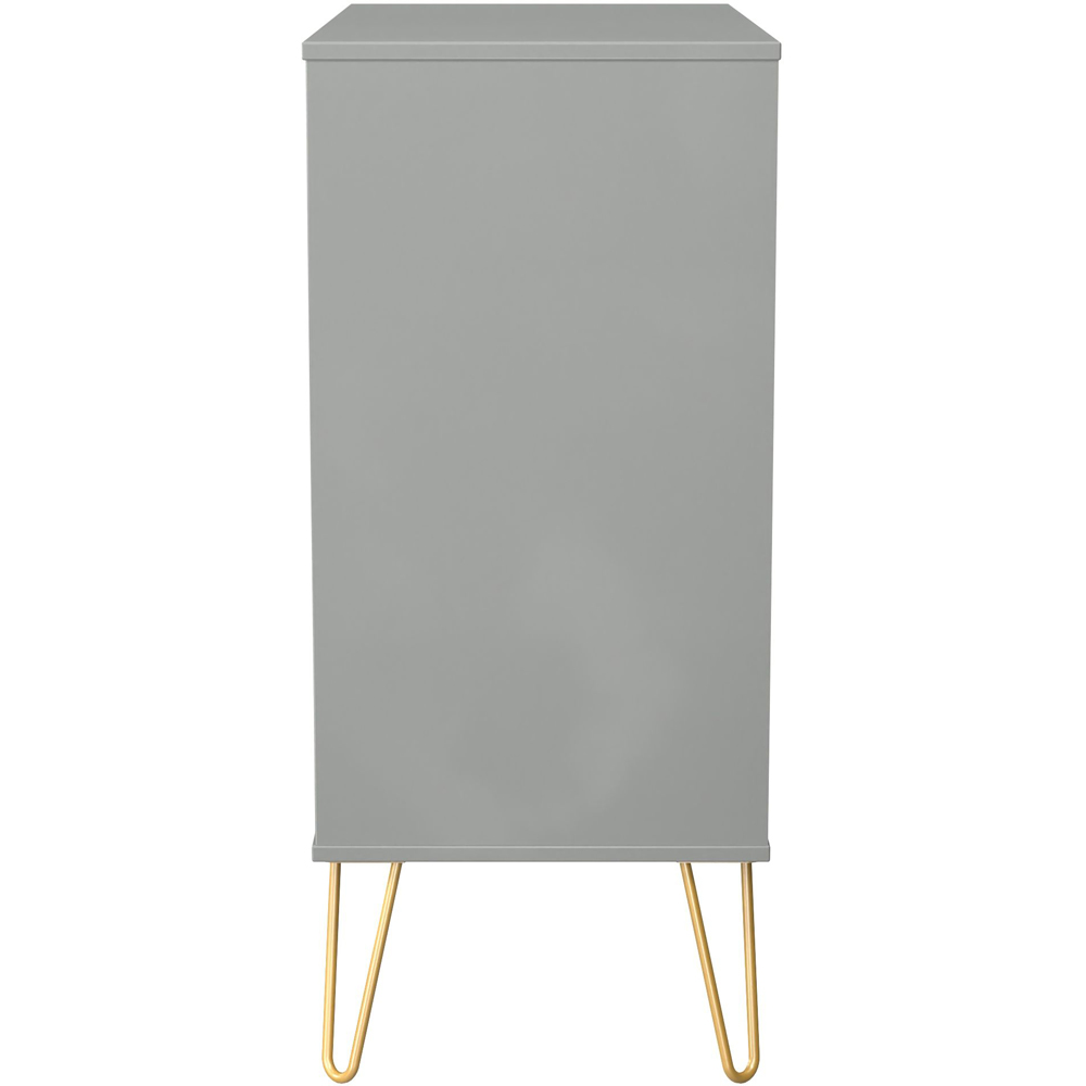 Crowndale Diamond 4 Drawer Dusk Grey Chest of Drawers Ready Assembled Image 4