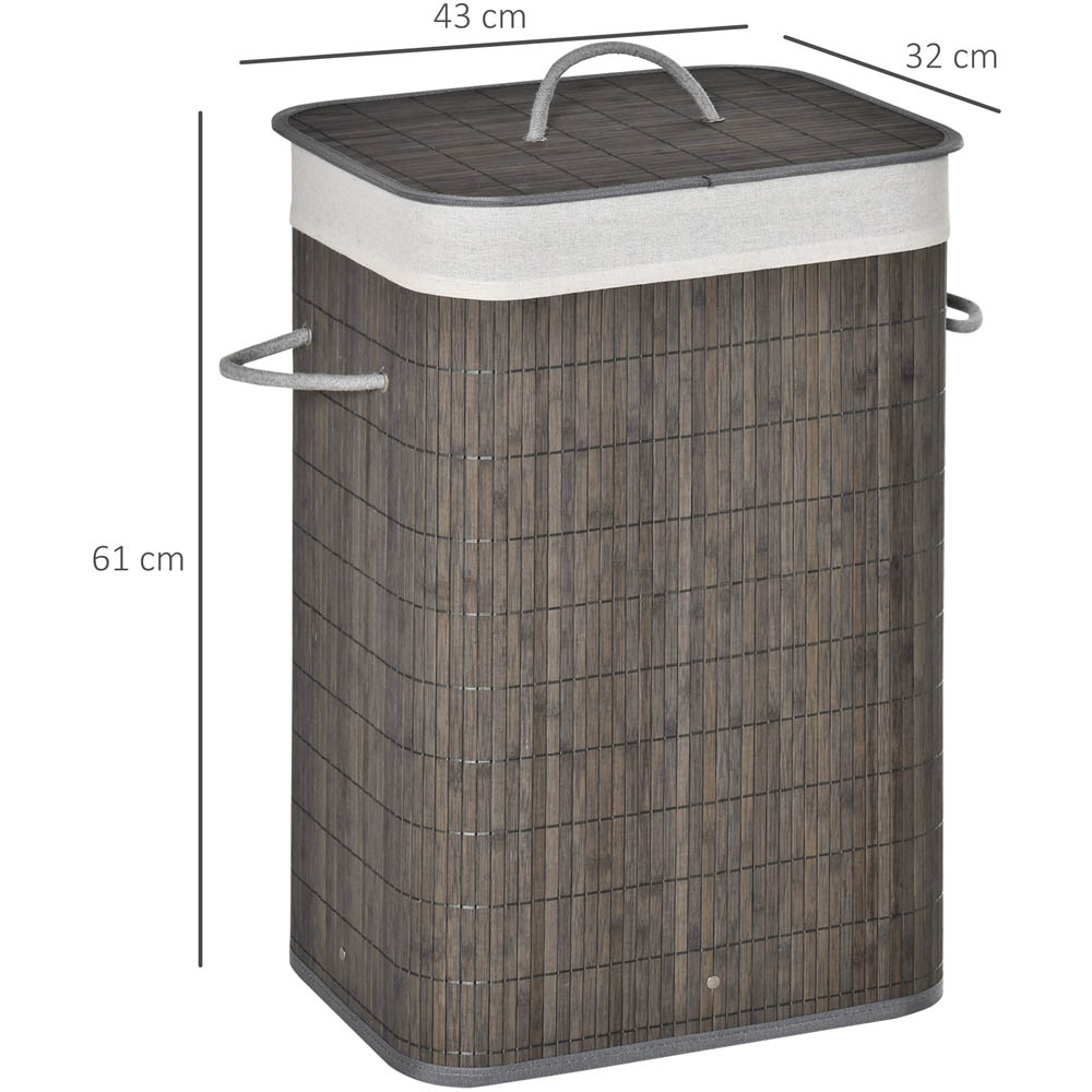 Portland Grey Rattan Laundry Hamper Image 3