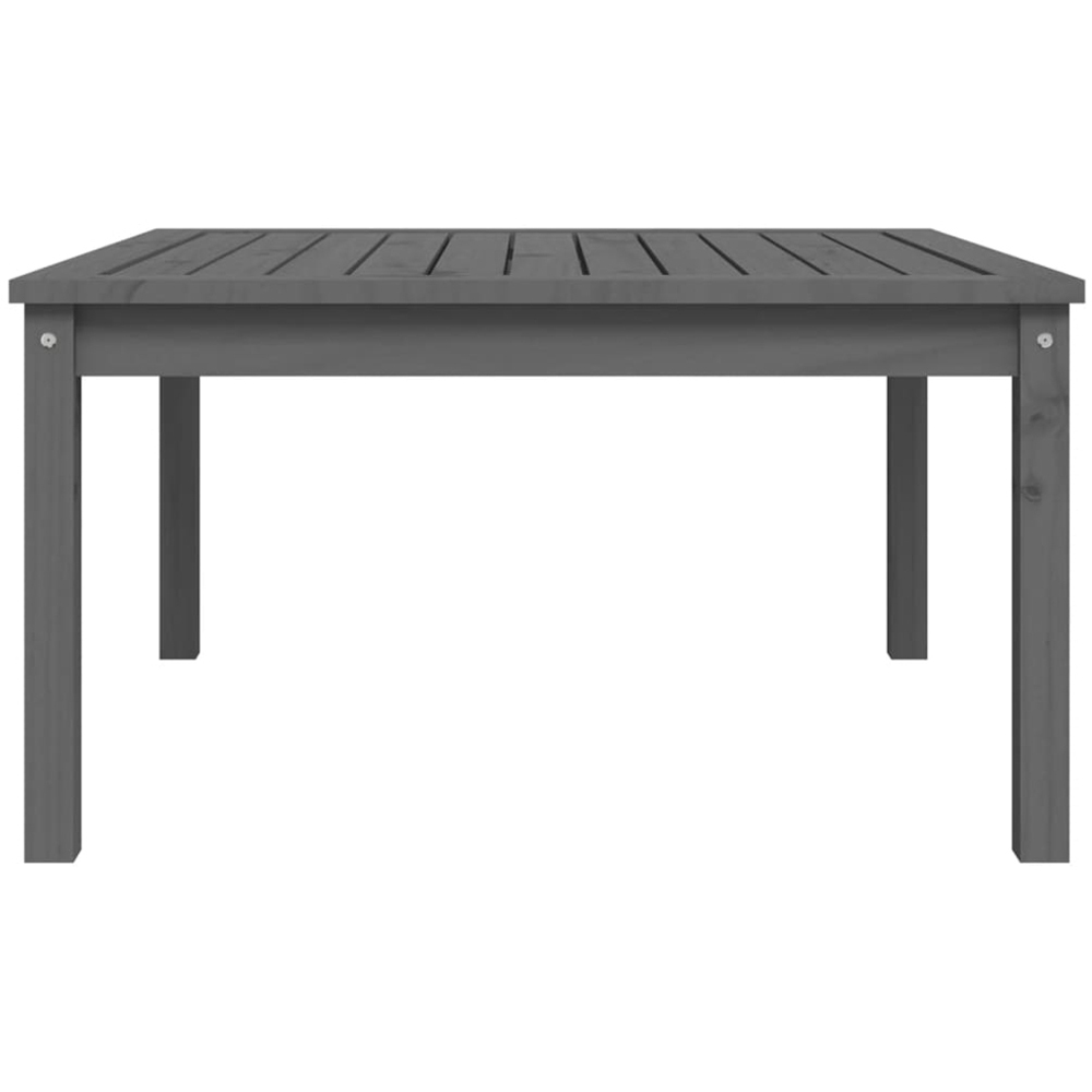vidaXL Grey Solid Pine Wood Slatted Garden Table 82.5 x 82.5cm Image 3