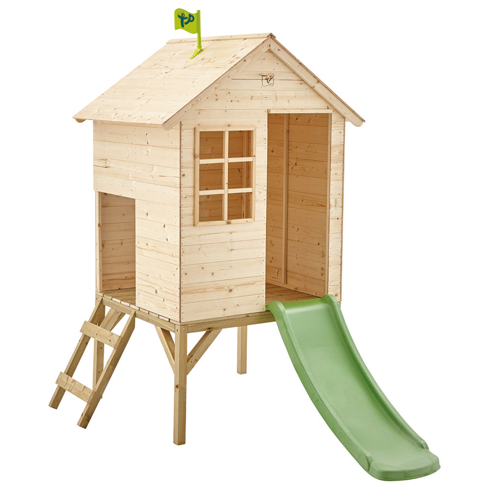 TP Sunnyside Wooden House with Slide Image 1