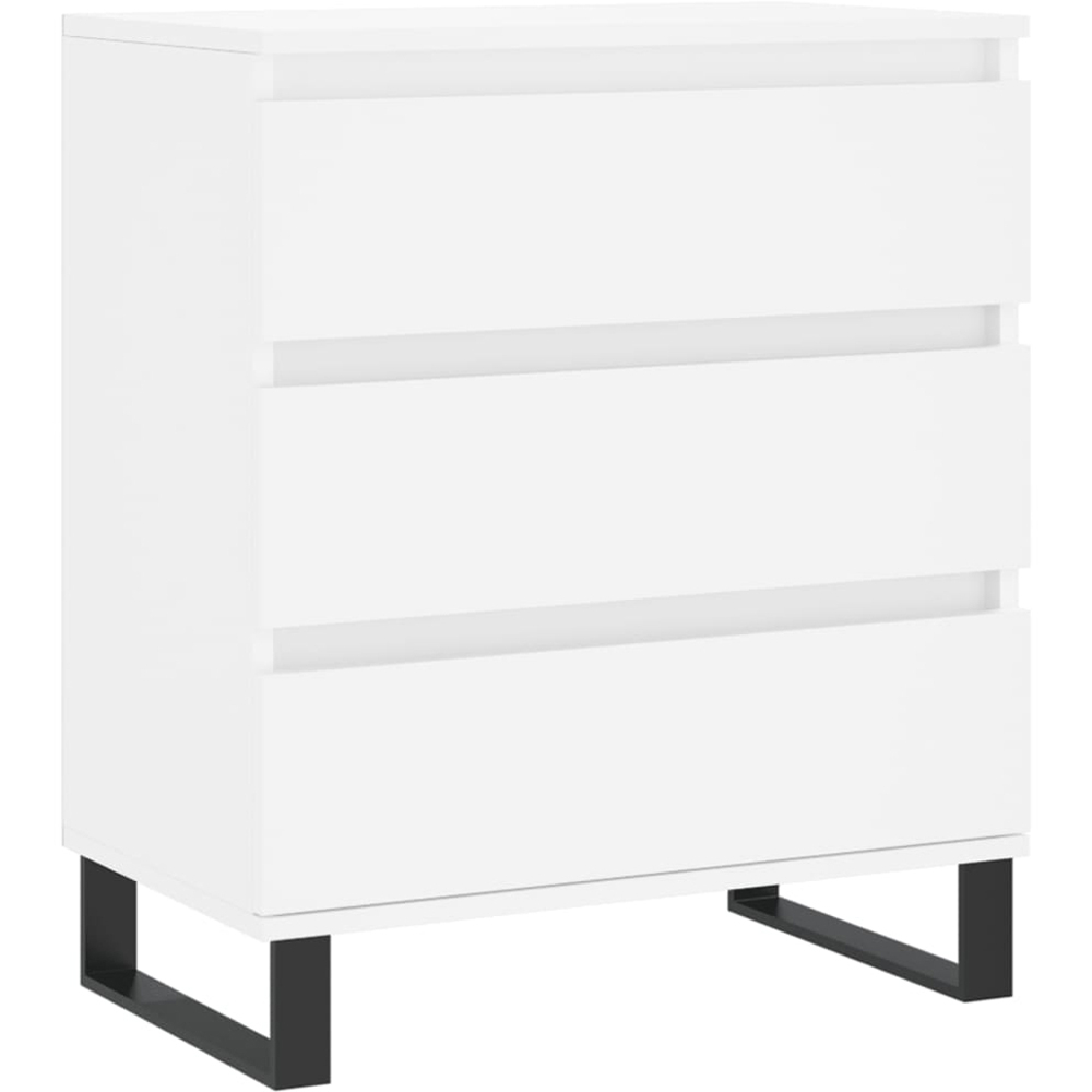 vidaXL 3 Drawer White Small Sideboard Image 2