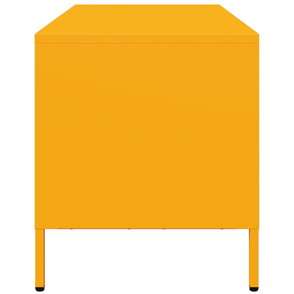 vidaXL 3 Drawer Mustard Yellow Cold-Rolled Steel TV Cabinet Image 6