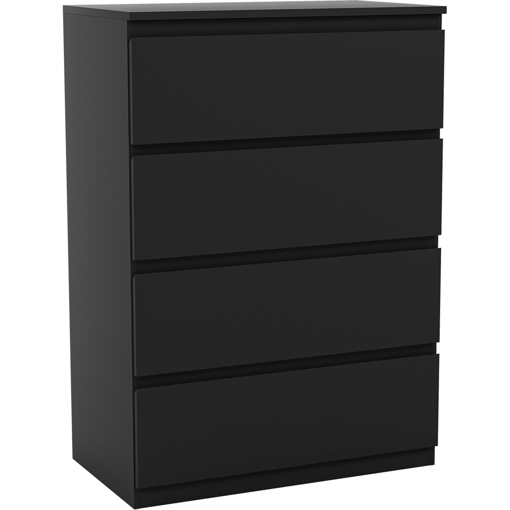 VIDA DESIGNS Denver 4 Drawer Black Chest of Drawers Image 2
