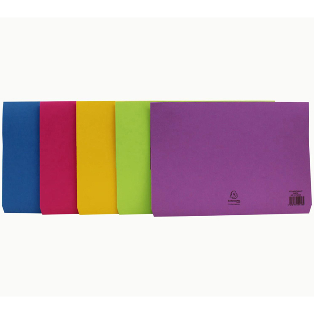Exacompta A4 Multicolour Recycled Document Wallets 25 Pack Image 9