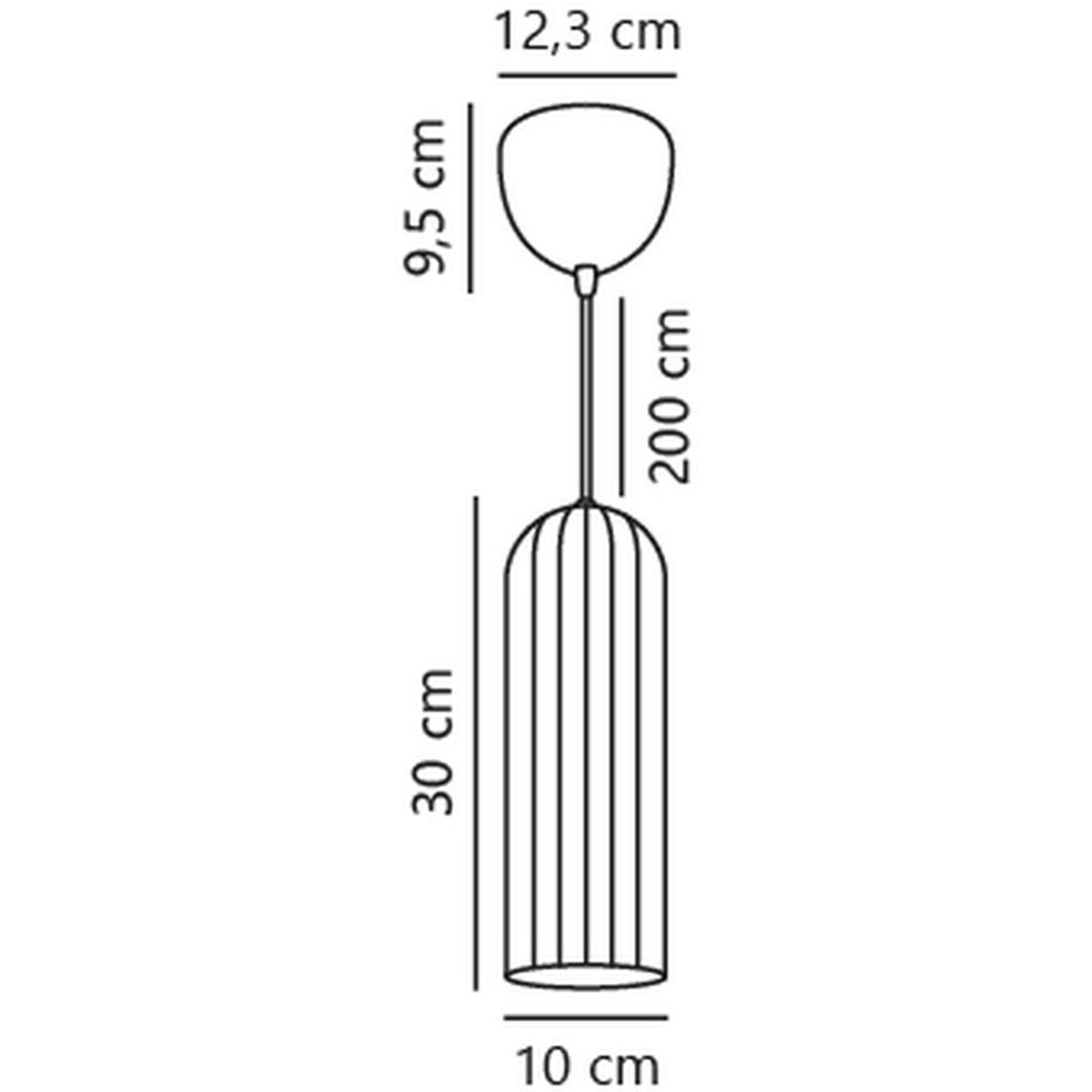 Nordlux Miella E27 Smoked Fluted Glass Pendant Light Image 7