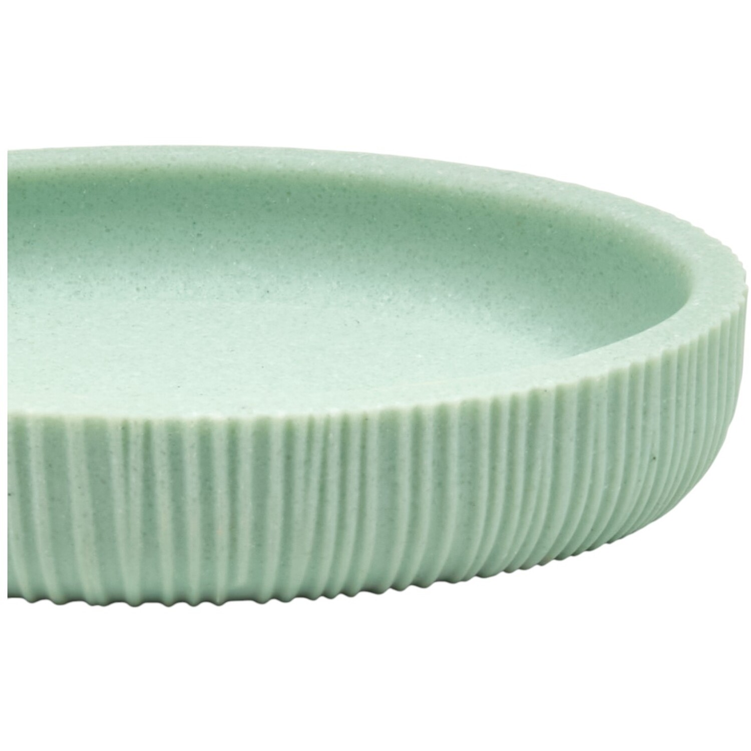 Ribbed Wave Soap Dish Green Image 3