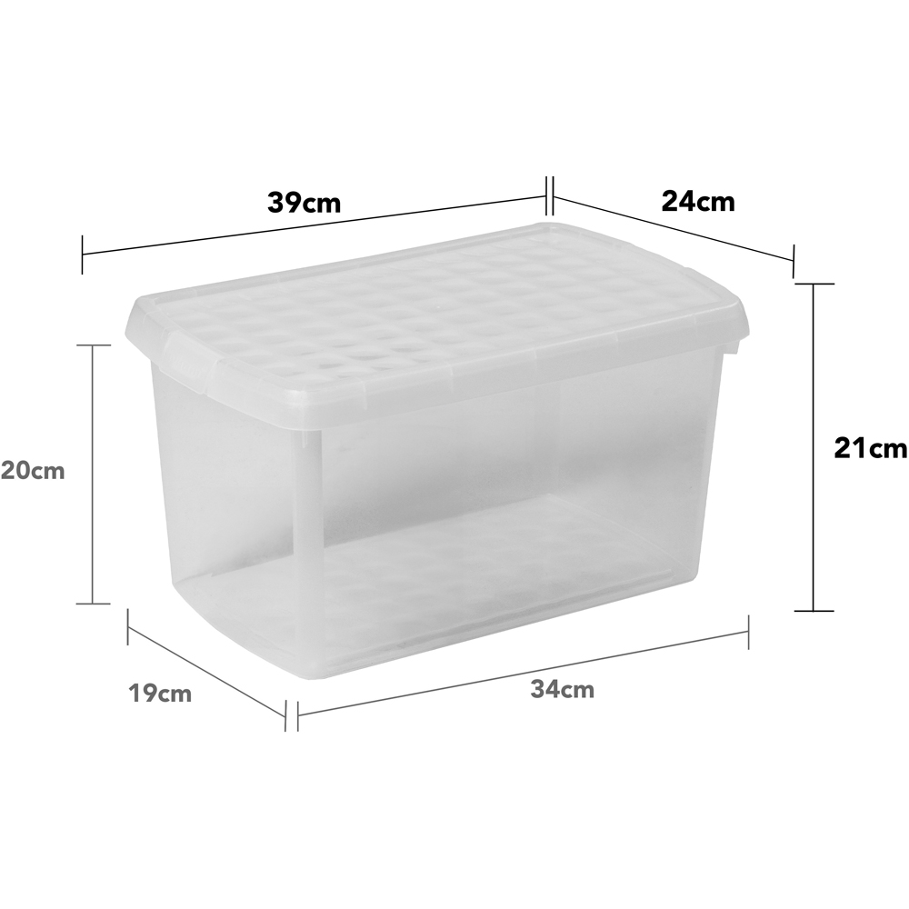 Wham Clip 14L Clear Rectangular Storage Box with Lid 4 Pack Image 6