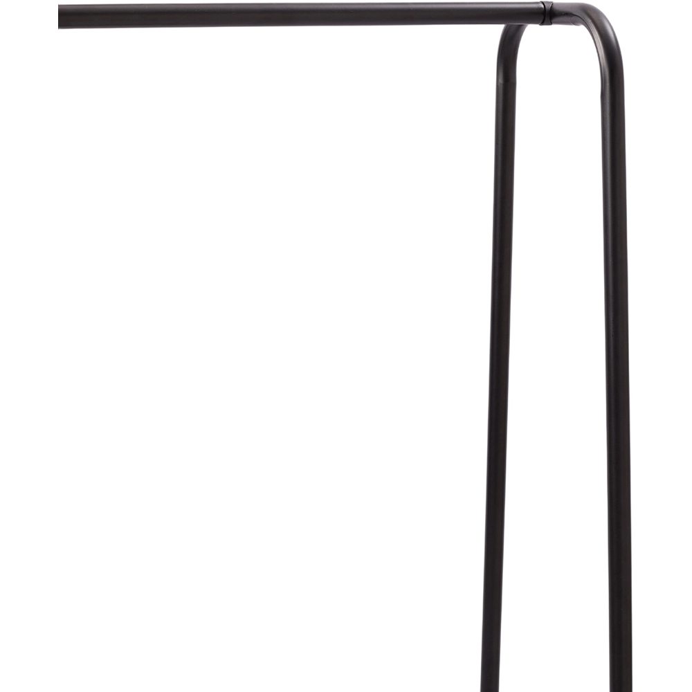 Living and Home 5 Shelf Black and Brown Clothes Rack with Hanging Rail Image 3