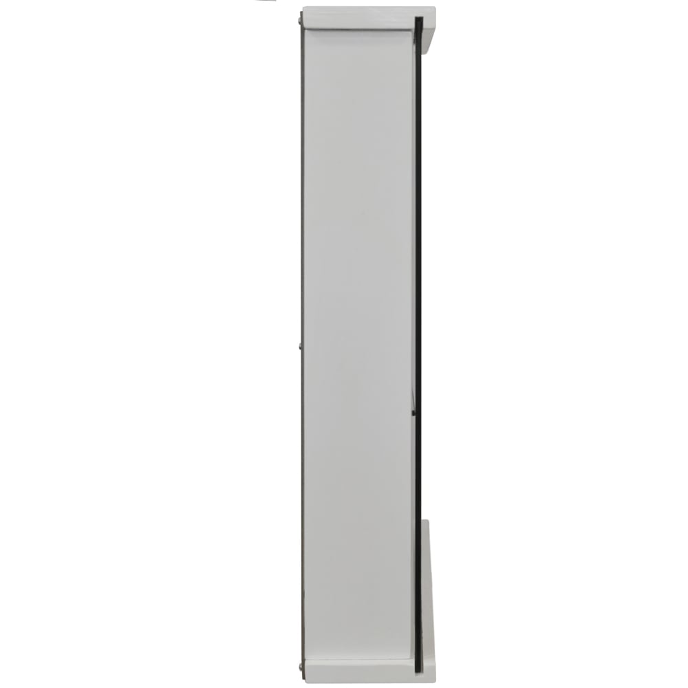 Watsons Exhibit 4 Shelf White Glass Wood Wall Display Cabinet Image 4