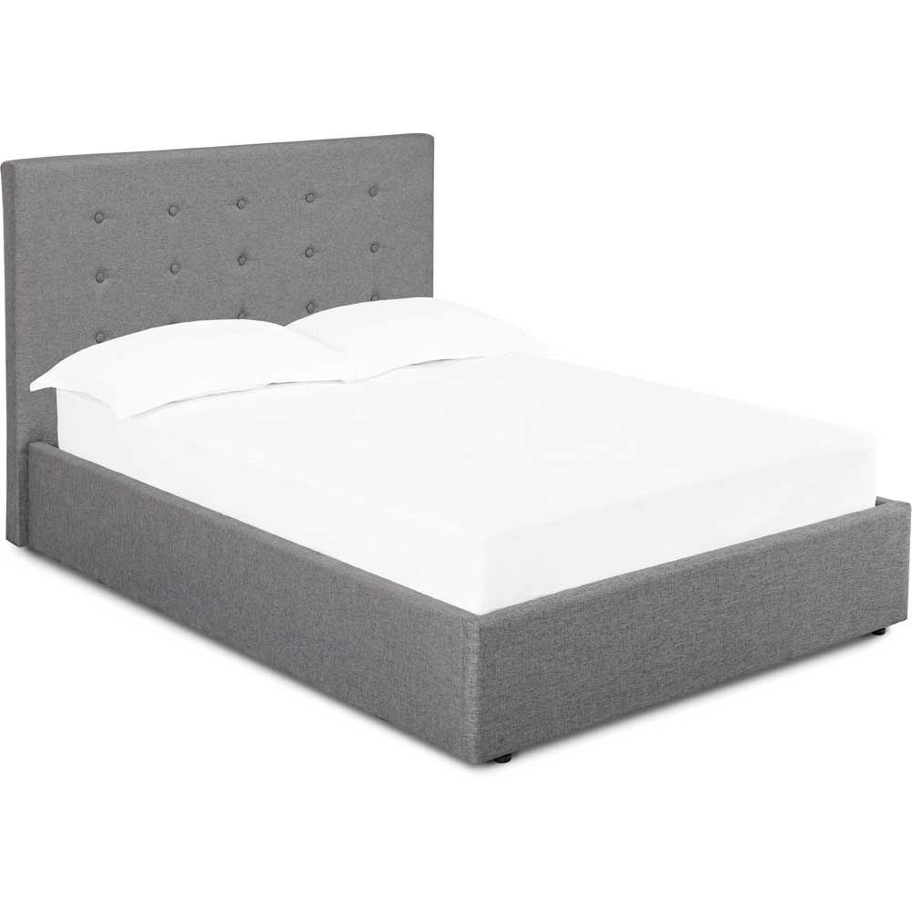 LPD Furniture Lucca Plus Small Double Size Grey Bed Frame Image 2