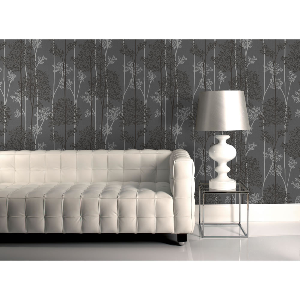Superfresco Easy Wallpaper Eternal Charcoal Silver Image 2