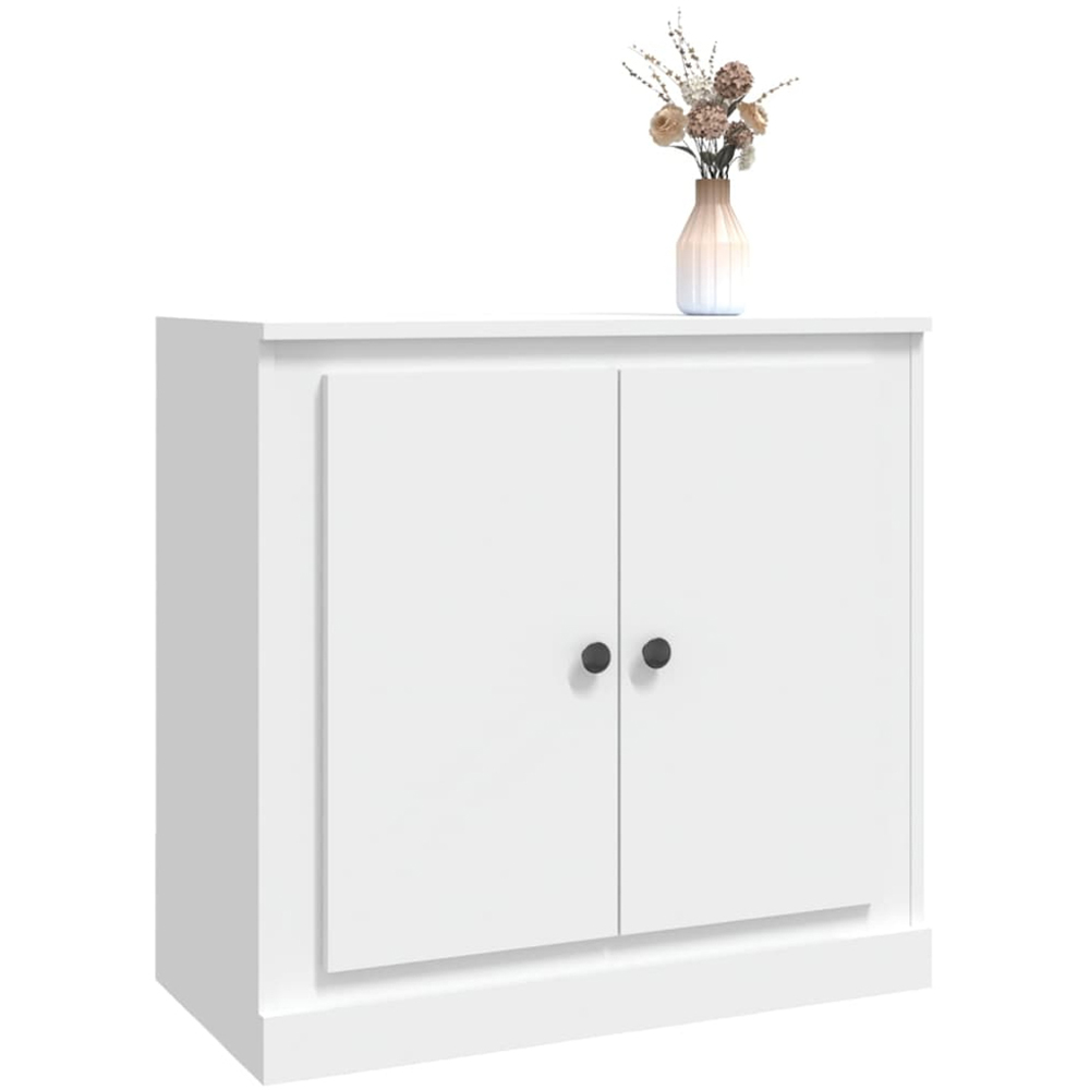 vidaXL 2 Door White Sideboard Image 3