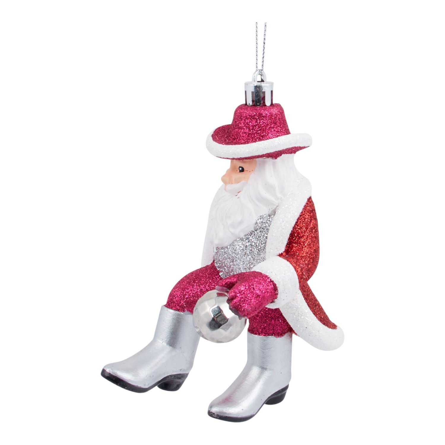 Disco Santa Hanging Decoration Red Image 3