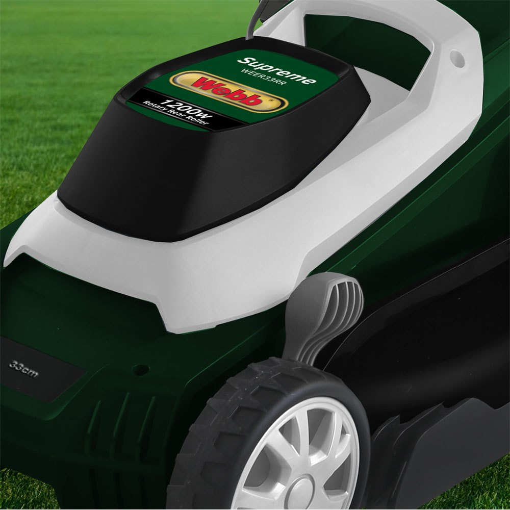 Webb Classic 33cm Electric Rotary Lawnmower with Rear Roller Image 3