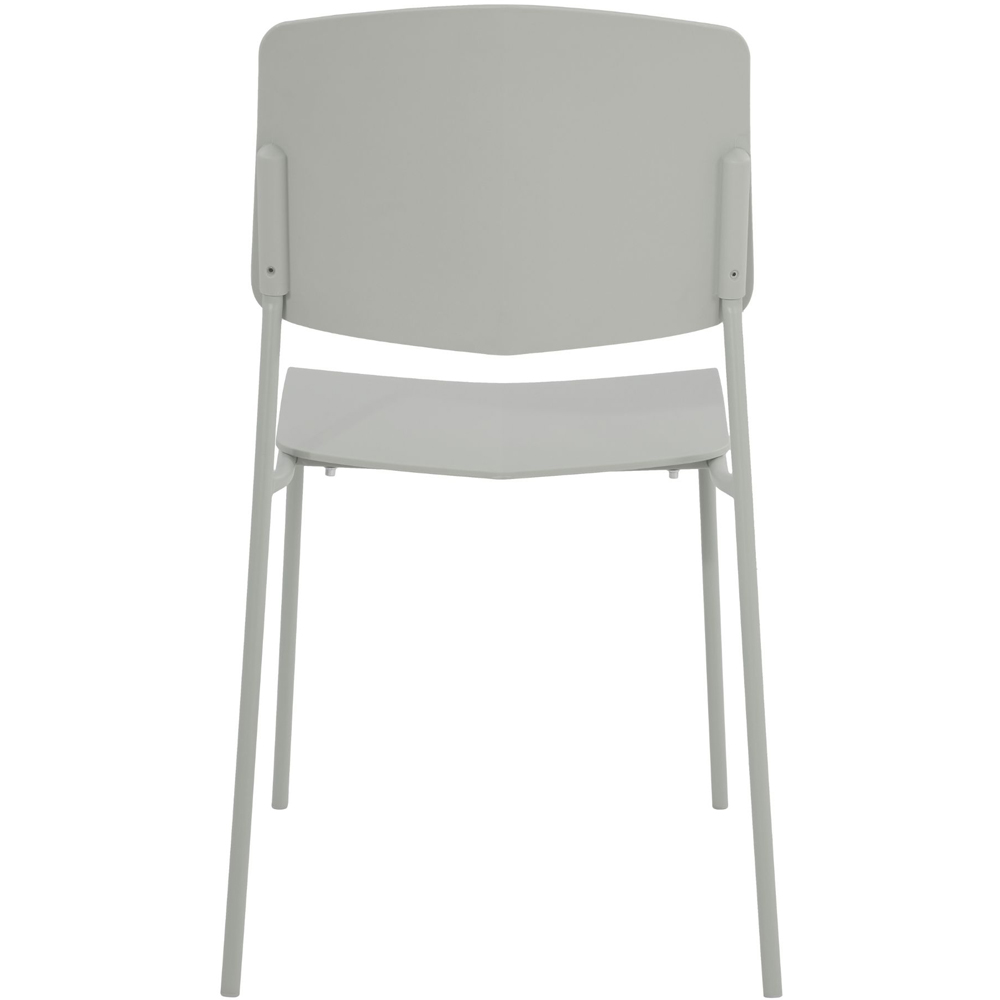 Core Products Academy Set of 2 Light Grey Plastic Kitchen Chair Image 7