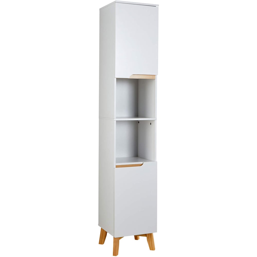Home Source Florence White 2 Door Bathroom Storage Cabinet Image 2