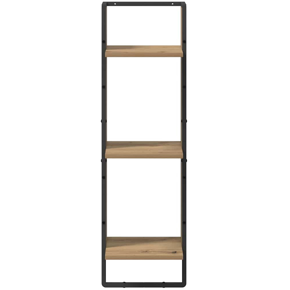 vidaXL 3 Shelf Artisan Oak Wall Shelf Image 4