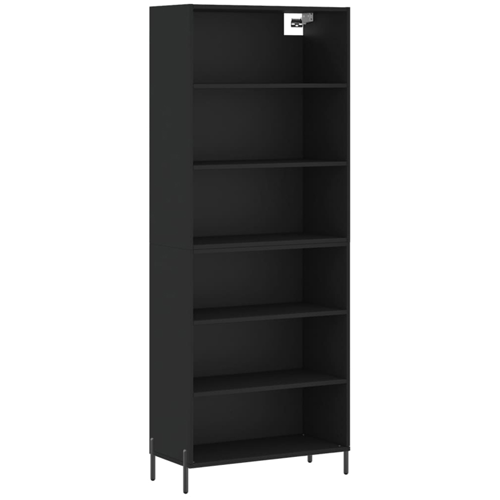 vidaXL 6 Shelf Black Highboard Image 2