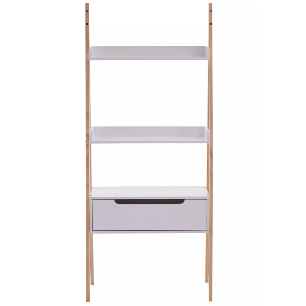 Premier Housewares Rostok 3 Shelf Single Drawer Bookshelf Image 2