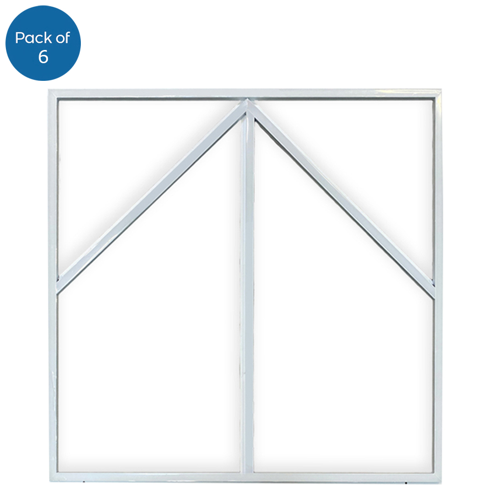 ENER-J 40W 6500K Cool White LED Frame Panel Light with Blue Arrow 600 x 600mm 6 Pack Image 1