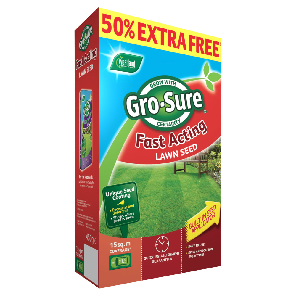 Westland Gro Sure Fast Acting Lawn Seed 450g Image
