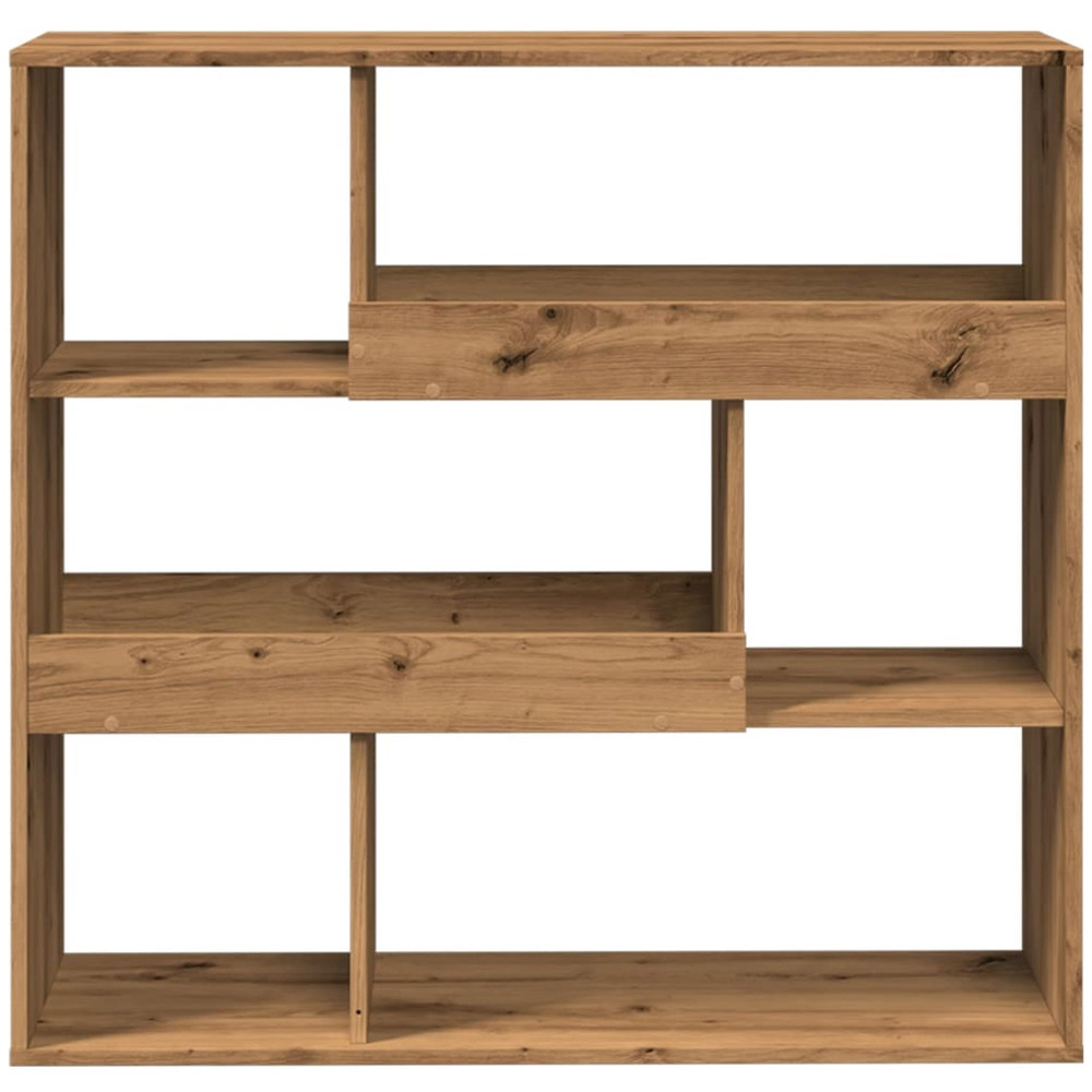 vidaXL 6 Shelf Artisan Oak Small Bookcase Image 4