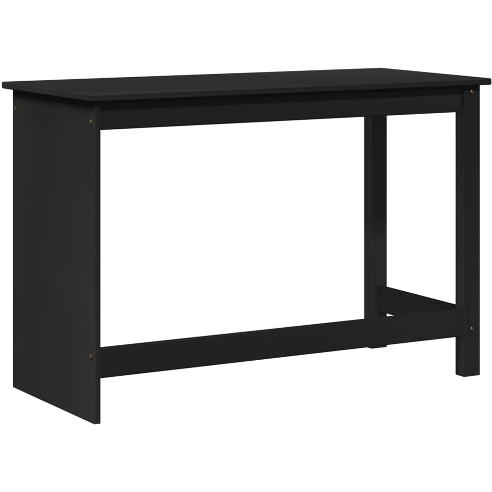 vidaXL Minimalist Compact Pine Wood Desk Black Image 3