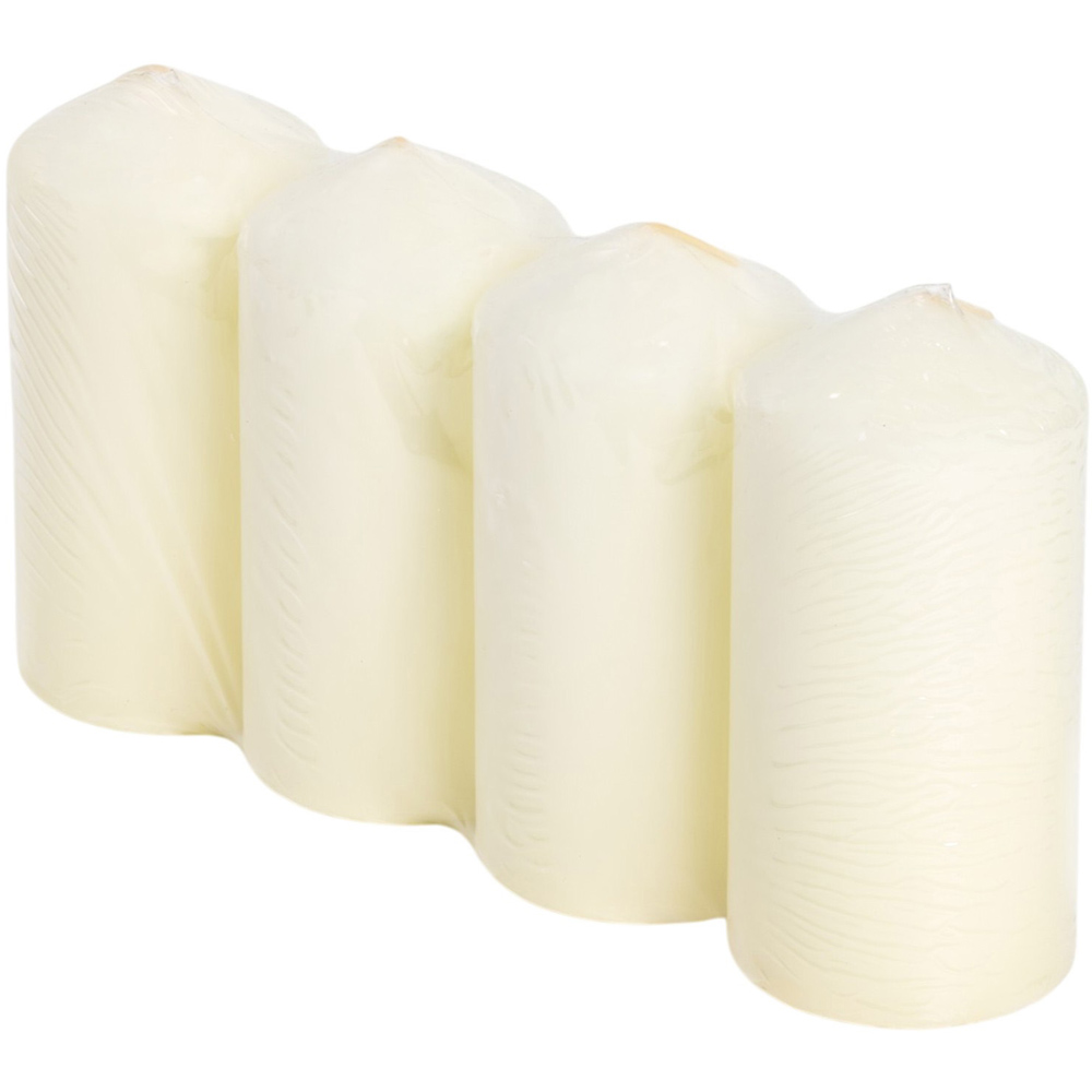 Pack of 4 Church Candles White Image 3