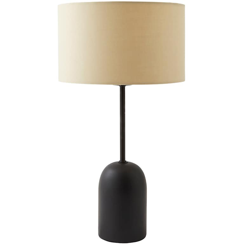 ValueLights Kaiden Cream Drum Shade Dome Table Lamp Image 1