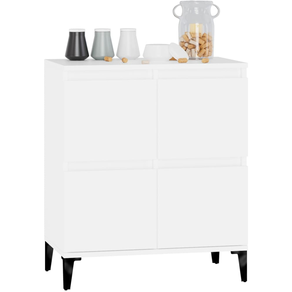 vidaXL 4 Door White Sideboard Image 3
