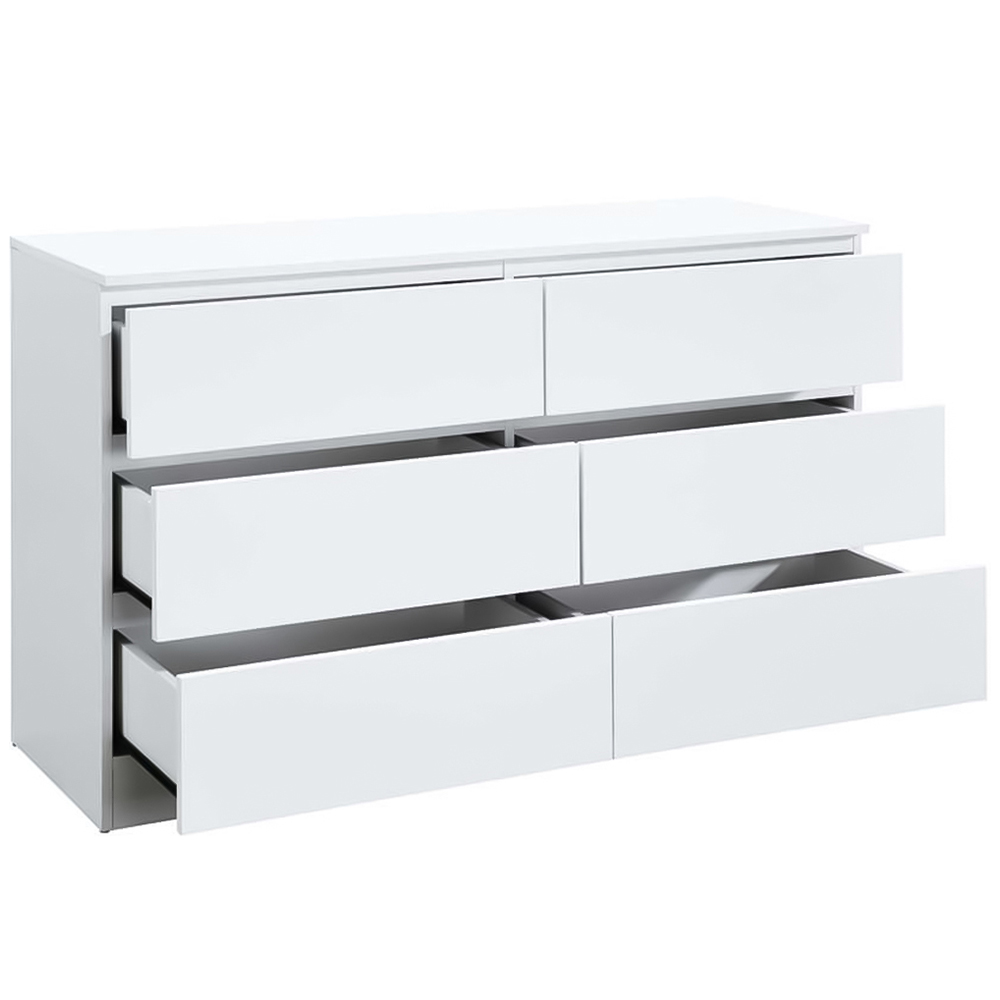 Oslo 6 Drawer White Chest of Drawers Image 4