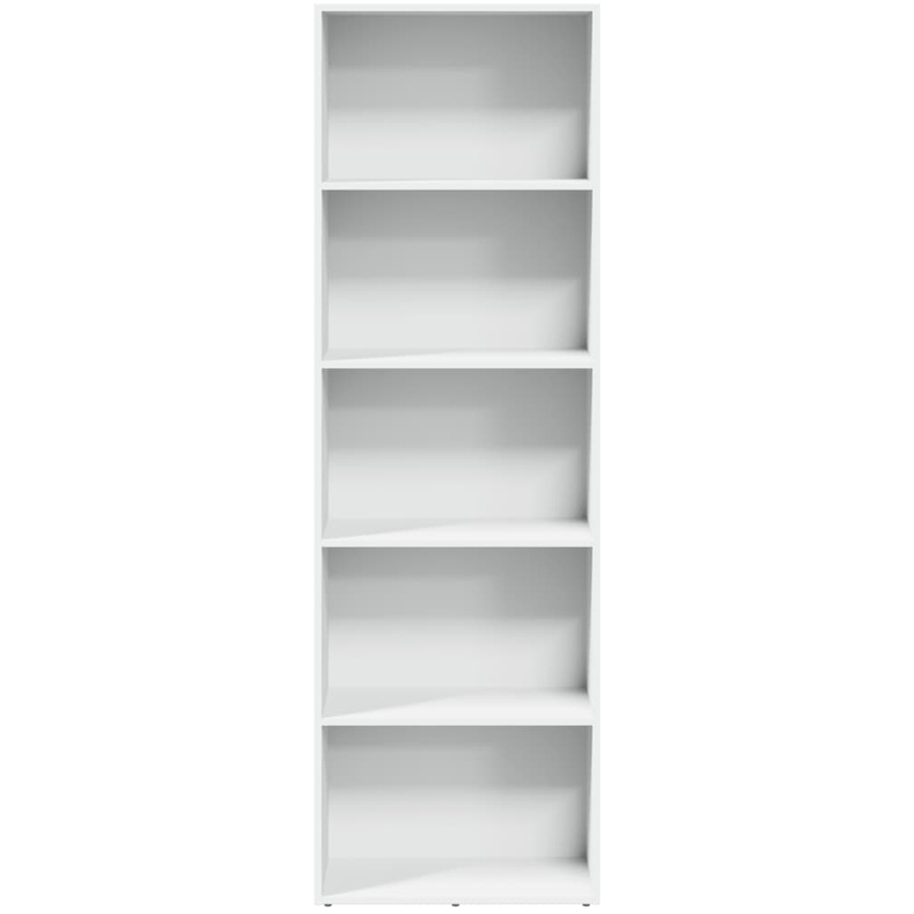 vidaXL 5 Shelf White Bookcase Image 4