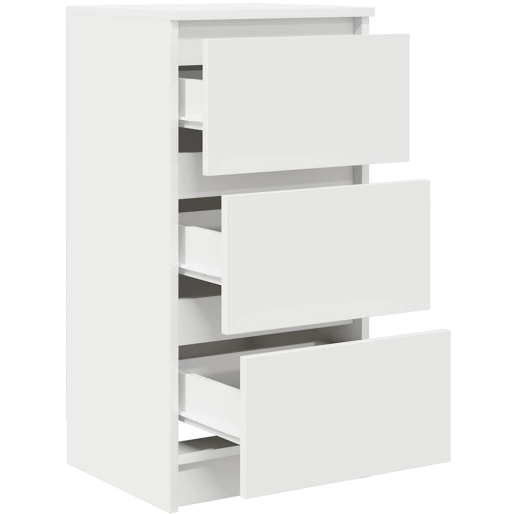 vidaXL 3 Drawer White Sideboard Image 5
