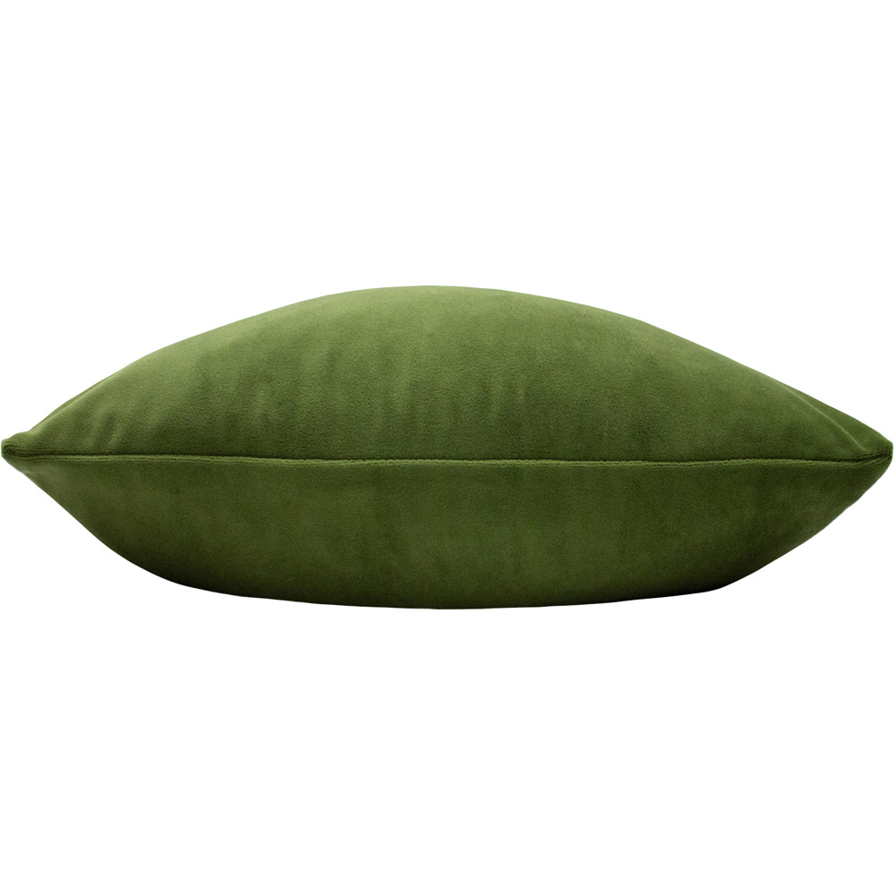 Paoletti Sunningdale Olive Rectangular Velvet Cushion Image 2