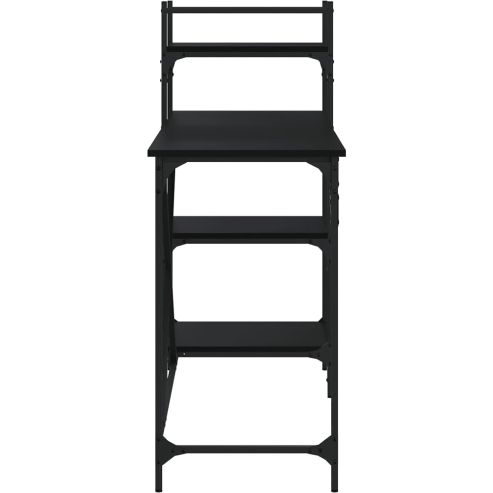 vidaXL 4 Shelf Industrial Style Computer Desk Black Image 5
