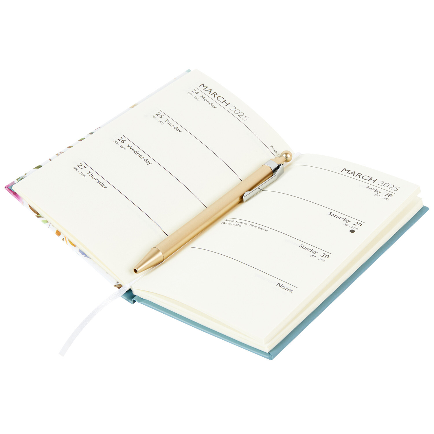 2025 Slimline WTV Animal Diary with Pen - White Image 4