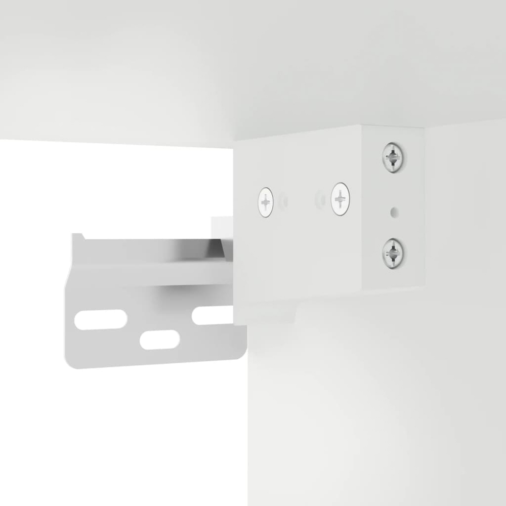vidaXL Single Door 3 Drawer 3 Shelf White Highboard Image 9