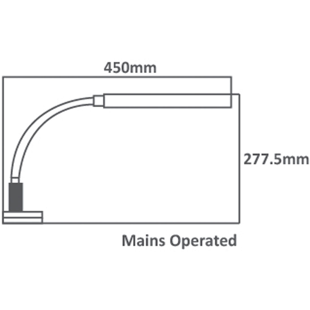 Sewing Online SO1340 White Double Tube Dimmable LED Lamp with Clamp and Adjustable Brightness Image 3