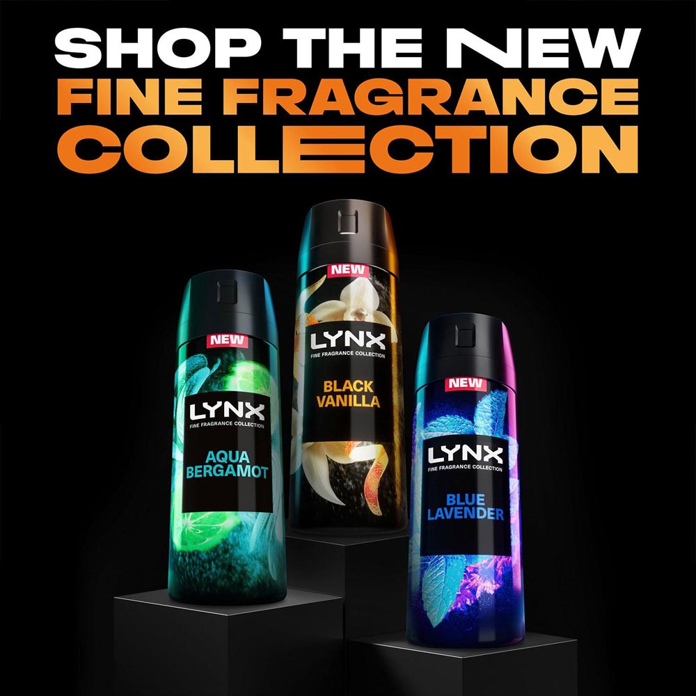 Lynx Fine Fragrance Collection Black Vanilla Deodorant Body Spray 150ml 6 Pack Image 9