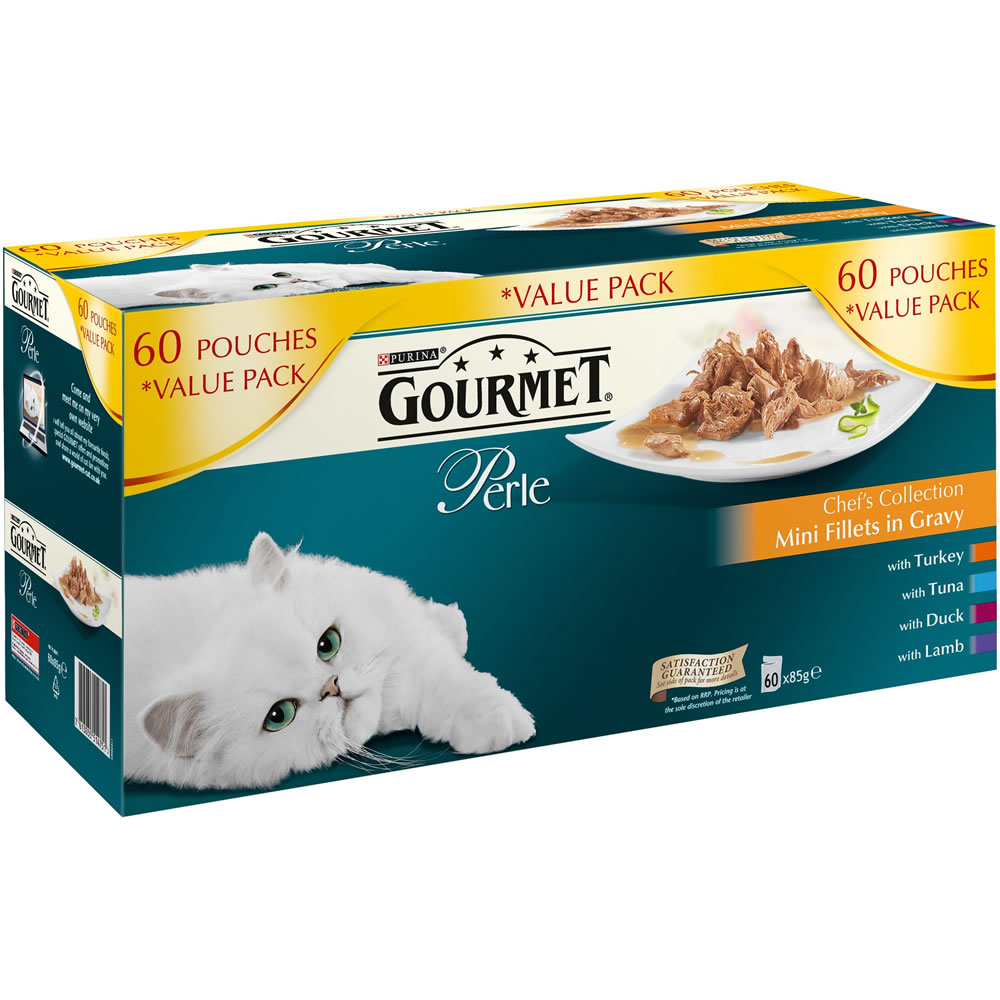 Gourmet Perle Pouch Cat Food Multi Variety Chefs Collection 60 x 85g