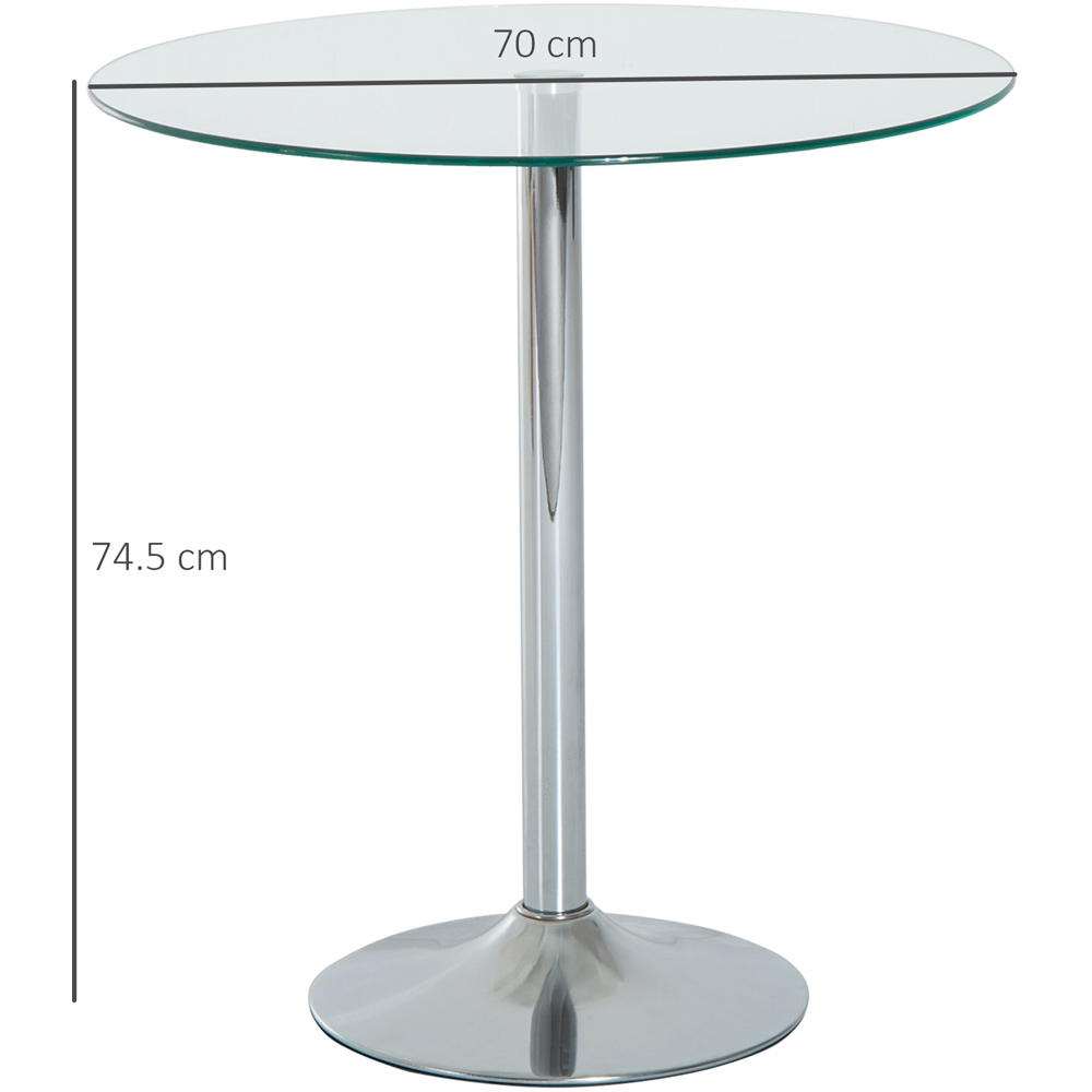 Portland 2 Seater Dining Table Glass Image 8