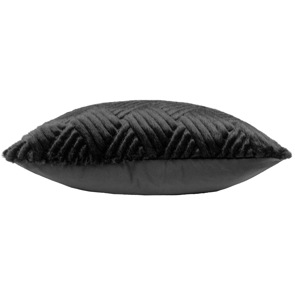 Paoletti Sonnet Jet Cut Faux Fur Cushion Image 4