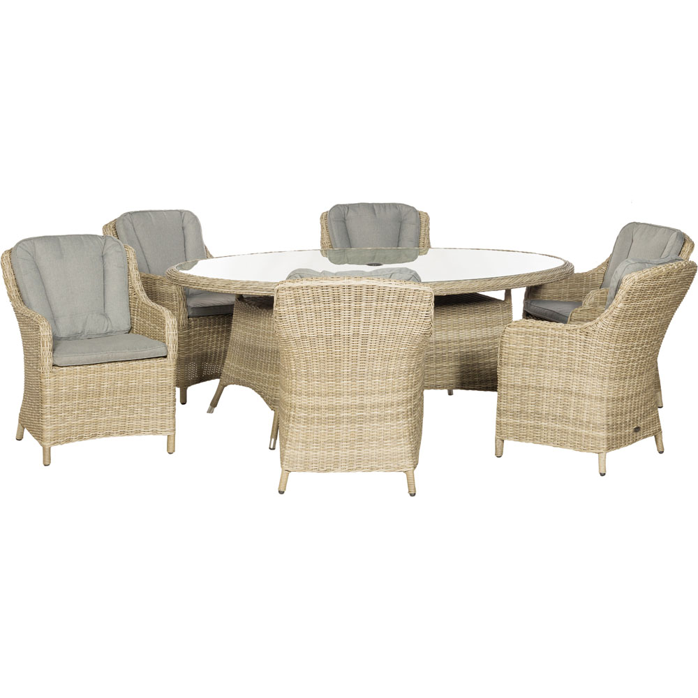 Royalcraft Wentworth Rattan 6 Seater Ellipse Imperial Dining Set Image 3