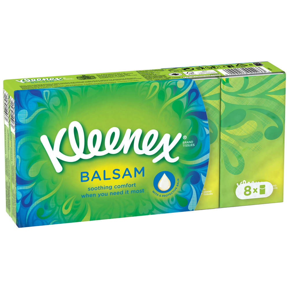 Kleenex Balsam Tissues Pocket Pack 8 pack Image 2