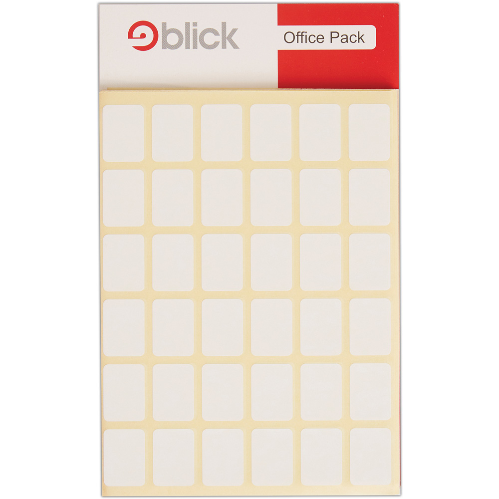 Blick White Rectangular Self Adhesive Office Label 16 x 22mm 1440 Pack Image 1