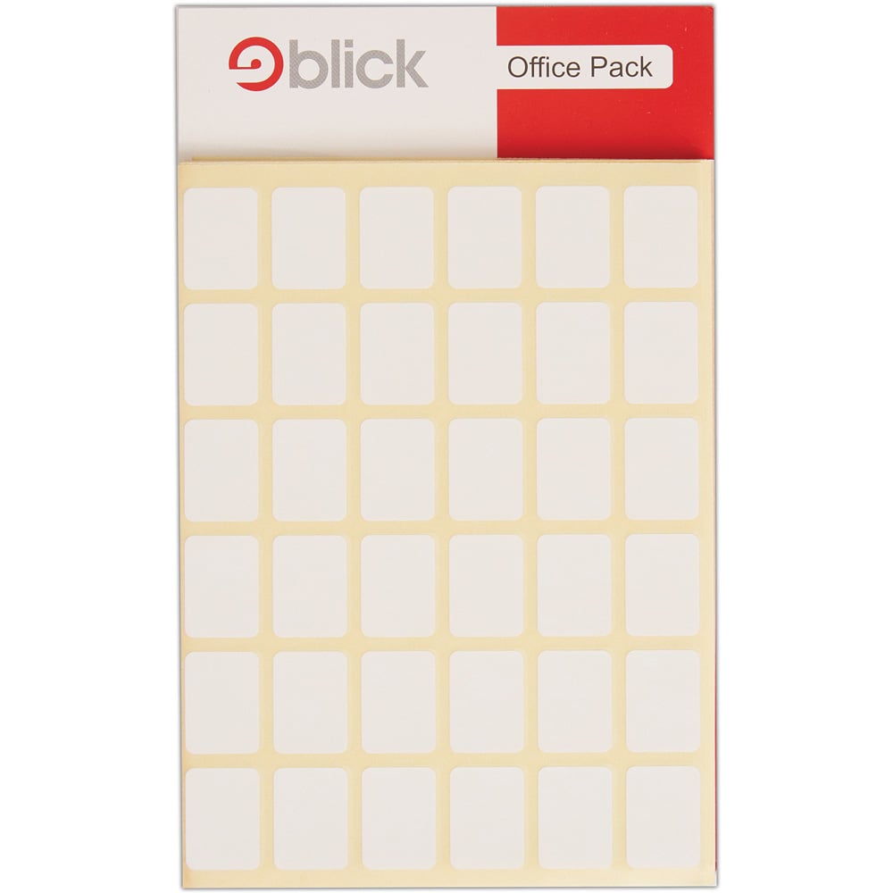 Blick White Rectangular Self Adhesive Office Label 16 x 22mm 1440 Pack Image 1