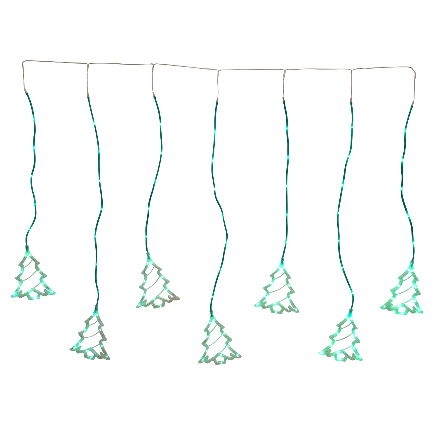 160 LED Christmas Tree Curtain Lights Green Image 1